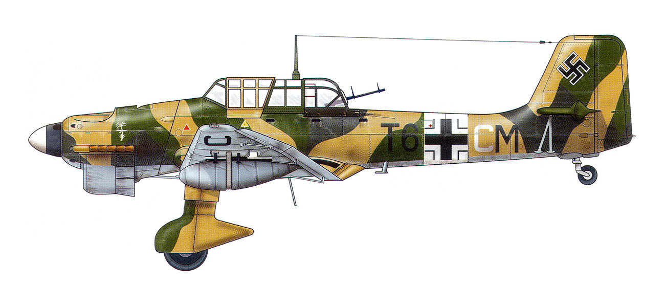 Junkers Ju 87R2 Stuka 4.StG2 (T6+CM) Libya 1941 0A