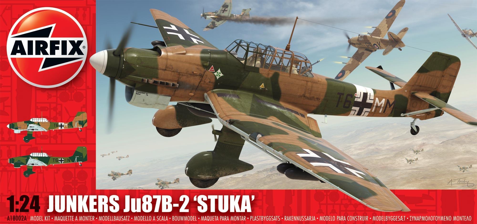 Junkers Ju 87R2 Stuka 4.StG2 (T6+MM) Libya 1941 by Airfix 0A
