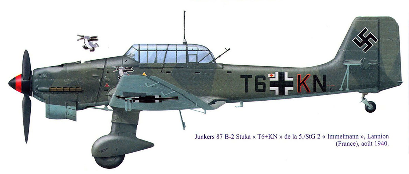 Junkers Ju 87B2 Stuka 5.StG2 (T6+KN) Lannian France 1940 0A
