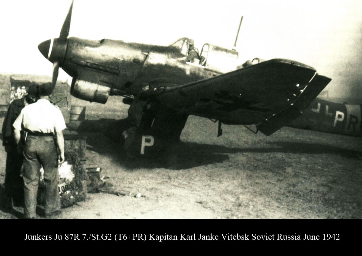 Junkers Ju 87R2 Stuka 7.StG2 (T6+PR) Karl Janke Vitebsk Soviet Russia June 1942 01