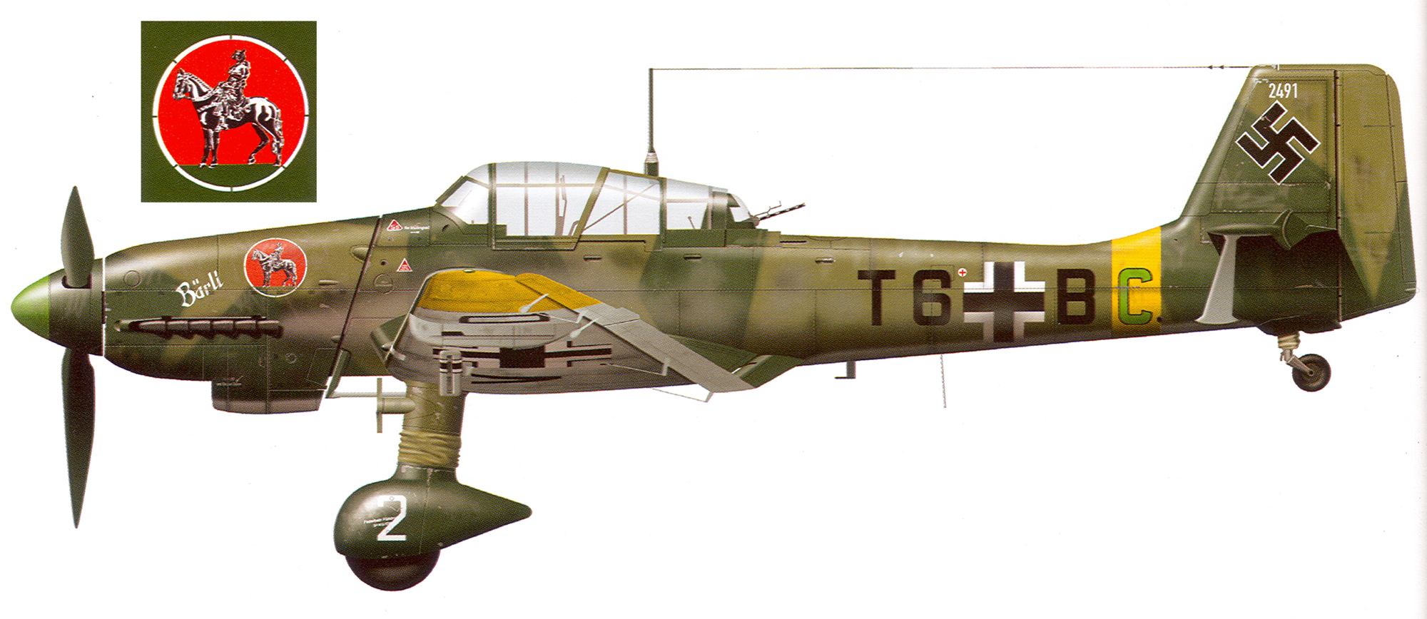 Junkers Ju 87D1 Stuka Stab II.StG2 (T6+BC) WNr 2491 Mietze Stalino Ukraine 1942 0A