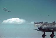 Asisbiz Junkers Ju 87D1 Stuka Stab II.StG2 T6+BC Lt Gunther Schmid over Southern sector with RA Macchi C 200 21st Gruppo 1942 01