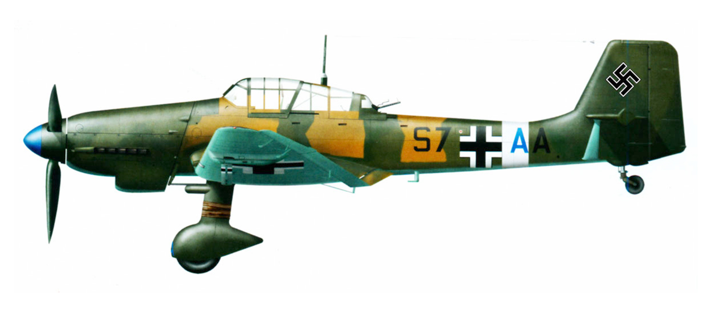 Junkers Ju 87D3 Stuka Geschwader Stab StG3 (S7+AA) Walter Sigel Libya 1942 0C