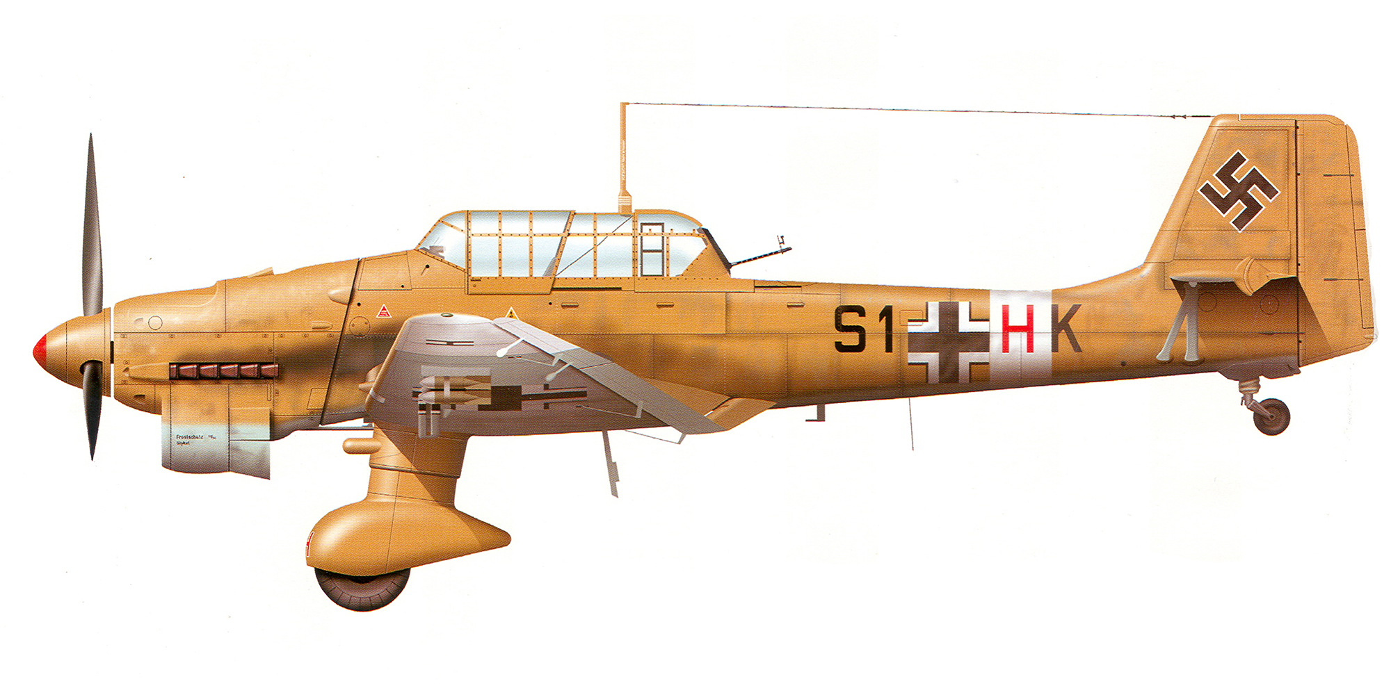 Junkers Ju 87R2 Stuka 2.StG3 (S1+HK) Derna Libya 1941 0C