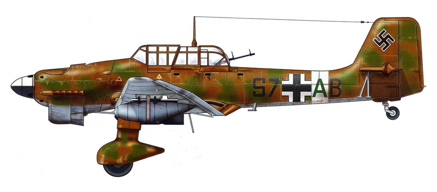 Junkers Ju 87RTrop Stuka Stab I.StG3 (S7+AB) Tmimi Libya 1942 0A