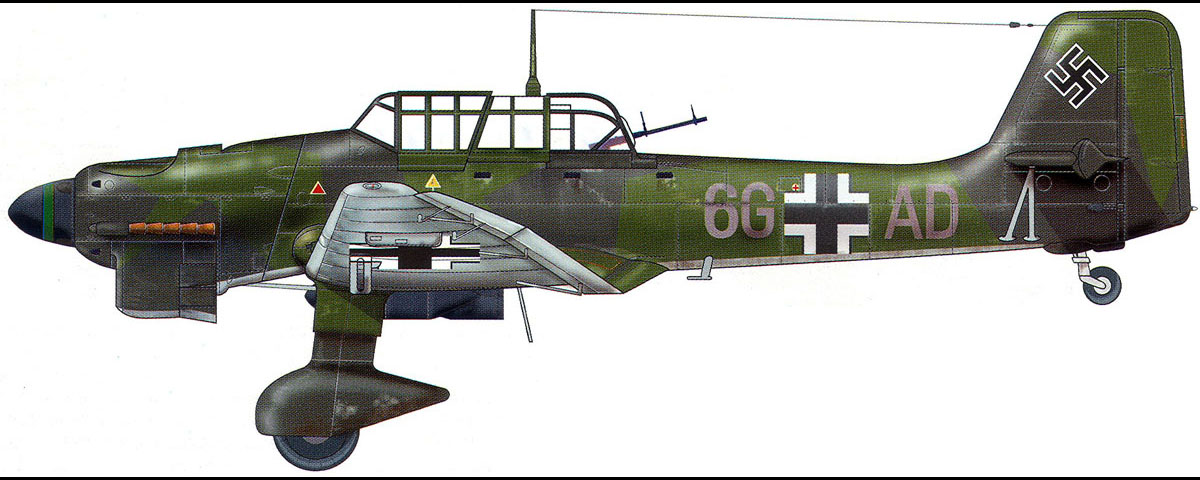 Junkers Ju 87B1 Stuka Stab III.StG51 (6G+AD) Anton Keil France 1940 0A