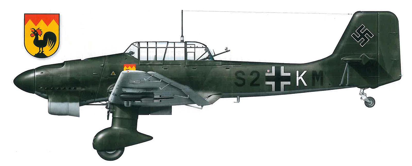 Junkers Ju 87B1 Stuka 4.StG77 (S2+KM) France May 1940 0A
