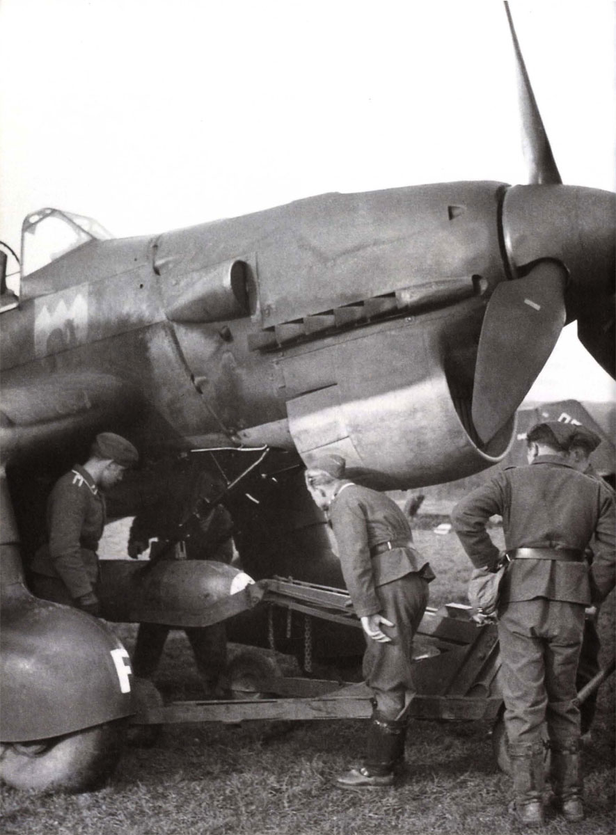 Junkers Ju 87B2 Stuka 4.StG77 (S2+FM) being armed France 1940 01