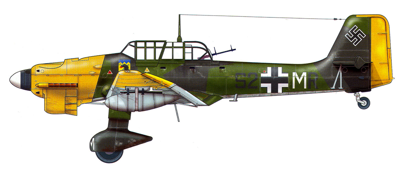 Junkers Ju 87R2 Stuka 7.StG77 (S2+MR) Arad Romania 1941 0A