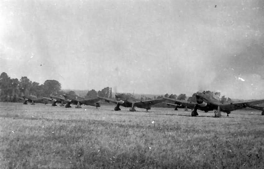 Junkers Ju 87B2 Stuka II.StG77 taxing Bouchy near Evrecy le Petit August 1940 02