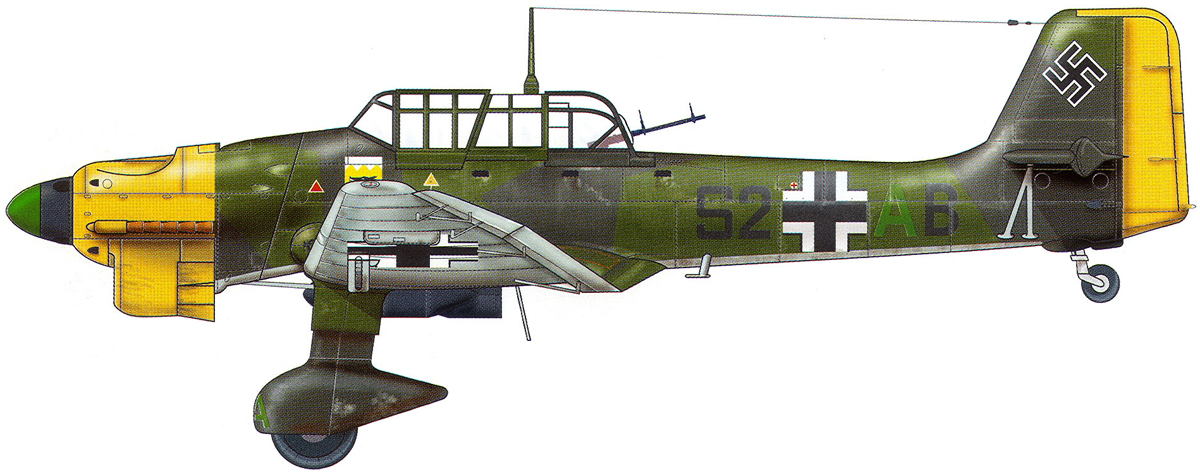 Junkers Ju 87B2 Stuka Stab I.StG77 (S2+AB) Bruck Greece 1940 0A
