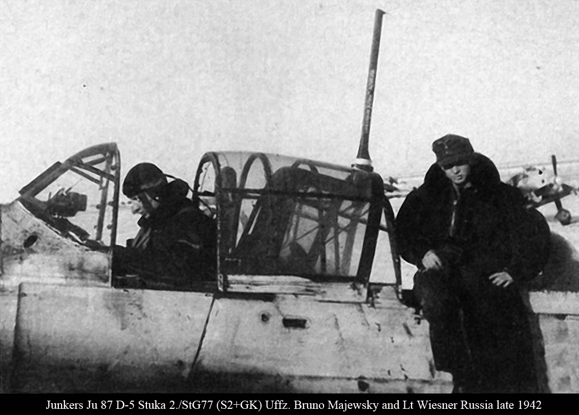 Junkers Ju 87D5 Stuka 2.StG77 (S2+GK) Bruno Majewsky and Wiesner Russia late 1942 02