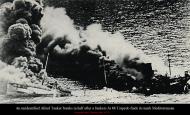 Asisbiz An unidentified Allied Tanker breaks in half after a Junkers Ju 88 Torpedo finds its mark Mediterranean