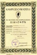Asisbiz Junkers Ju 88A 5.KG30 4D+FN certificate 1940 01
