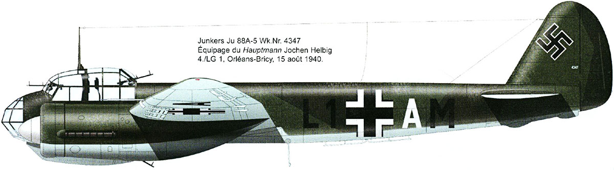 Junkers Ju 88A5 4.LG1 L1+AM Jochen Helbig WNr 4347 France 1940 0A