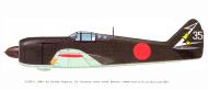 Asisbiz Art Kawasaki Ki 100 I Kou 244 Sentai 1 Chutai W35 Eastern Japan 1945 0A