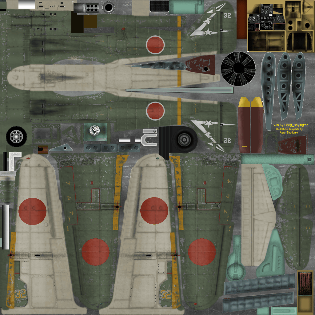 IL2 GB Ki 100 244 Sentai 1 Chuntai W32 Japan 1945