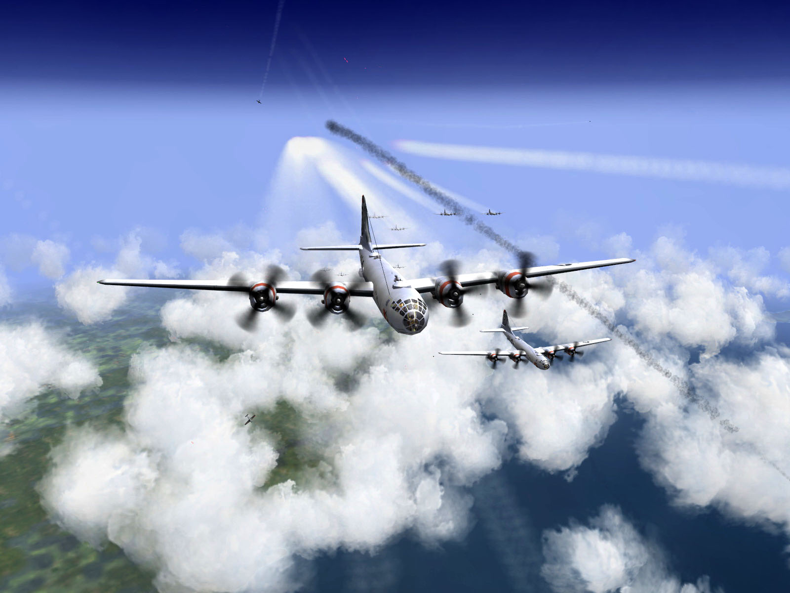 IL2 JH Ki 100 5 Sentai W90 attacking 20AF B 29s Japan V05