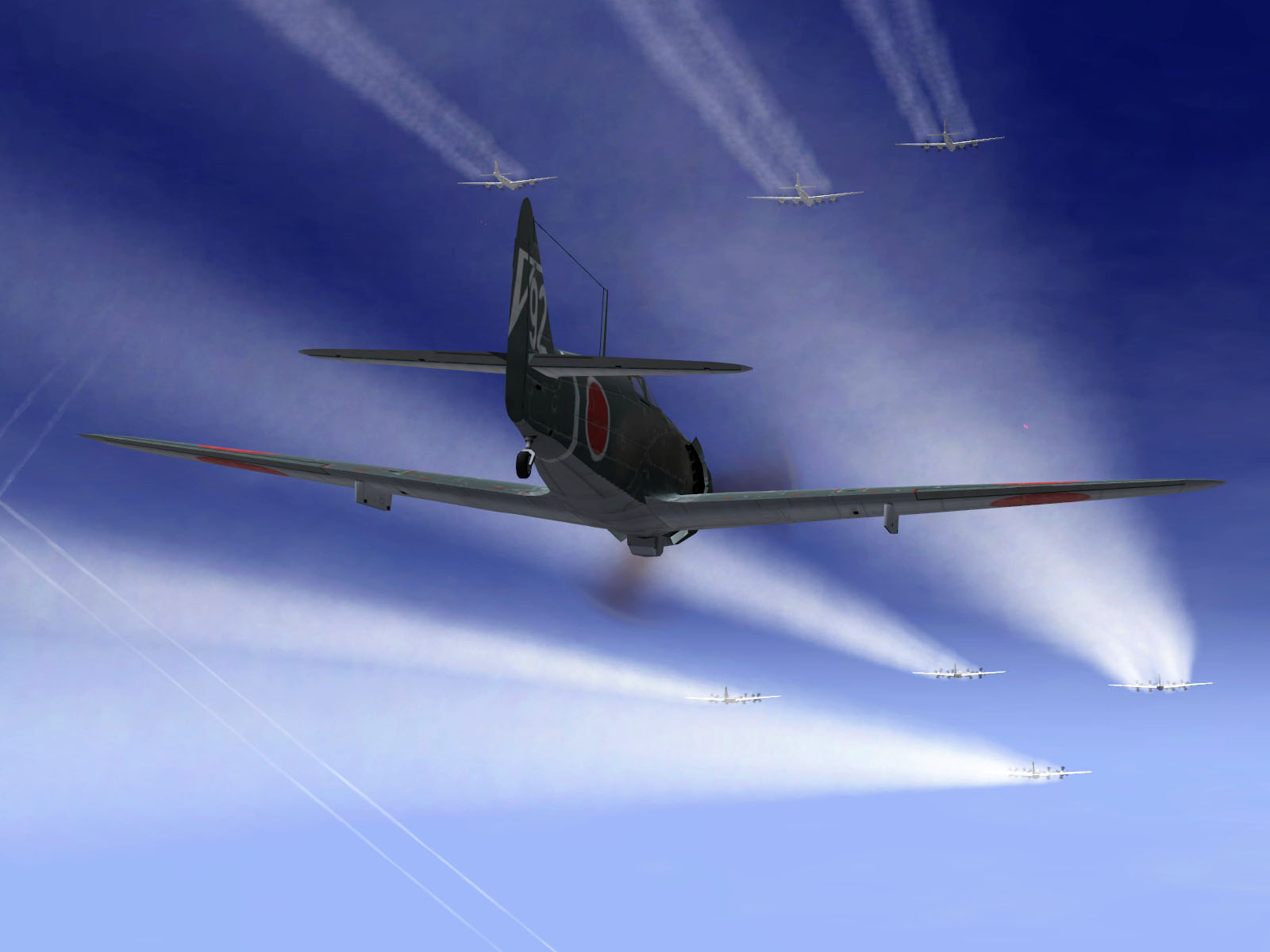 IL2 JH Ki 100 5 Sentai W92 attacking 20AF B 29 Superfortress V01