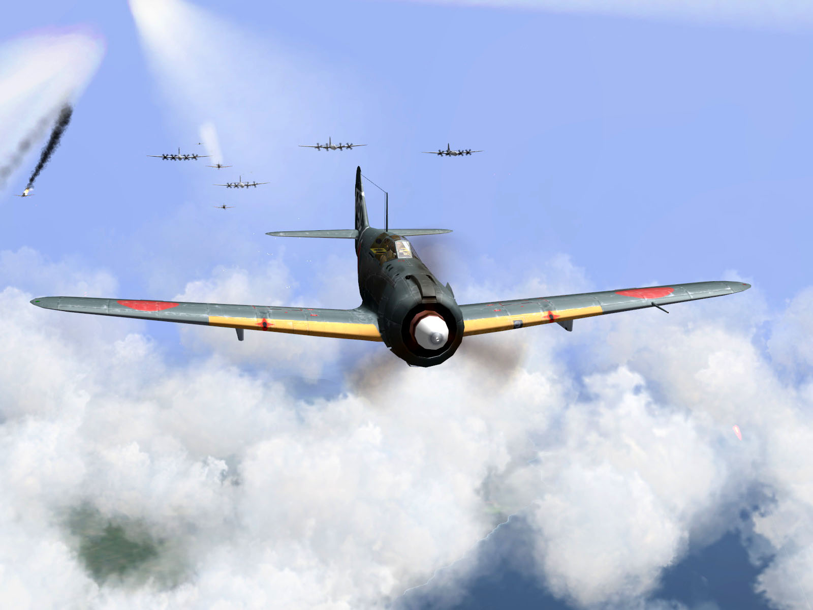 IL2 JH Ki 100 5 Sentai W92 attacking 20AF B 29 Superfortress V03