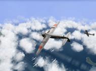 Asisbiz IL2 GB Ki 100 59 Sentai W078 banking hard right into attack Japan V02