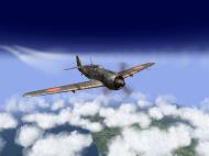 Asisbiz IL2 GB Ki 100 59 Sentai W153 in formation high over Japan V05