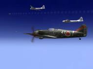 Asisbiz IL2 RO Ki 100 59 Sentai W47 dog fighting with 20AF B 29s Japan V02