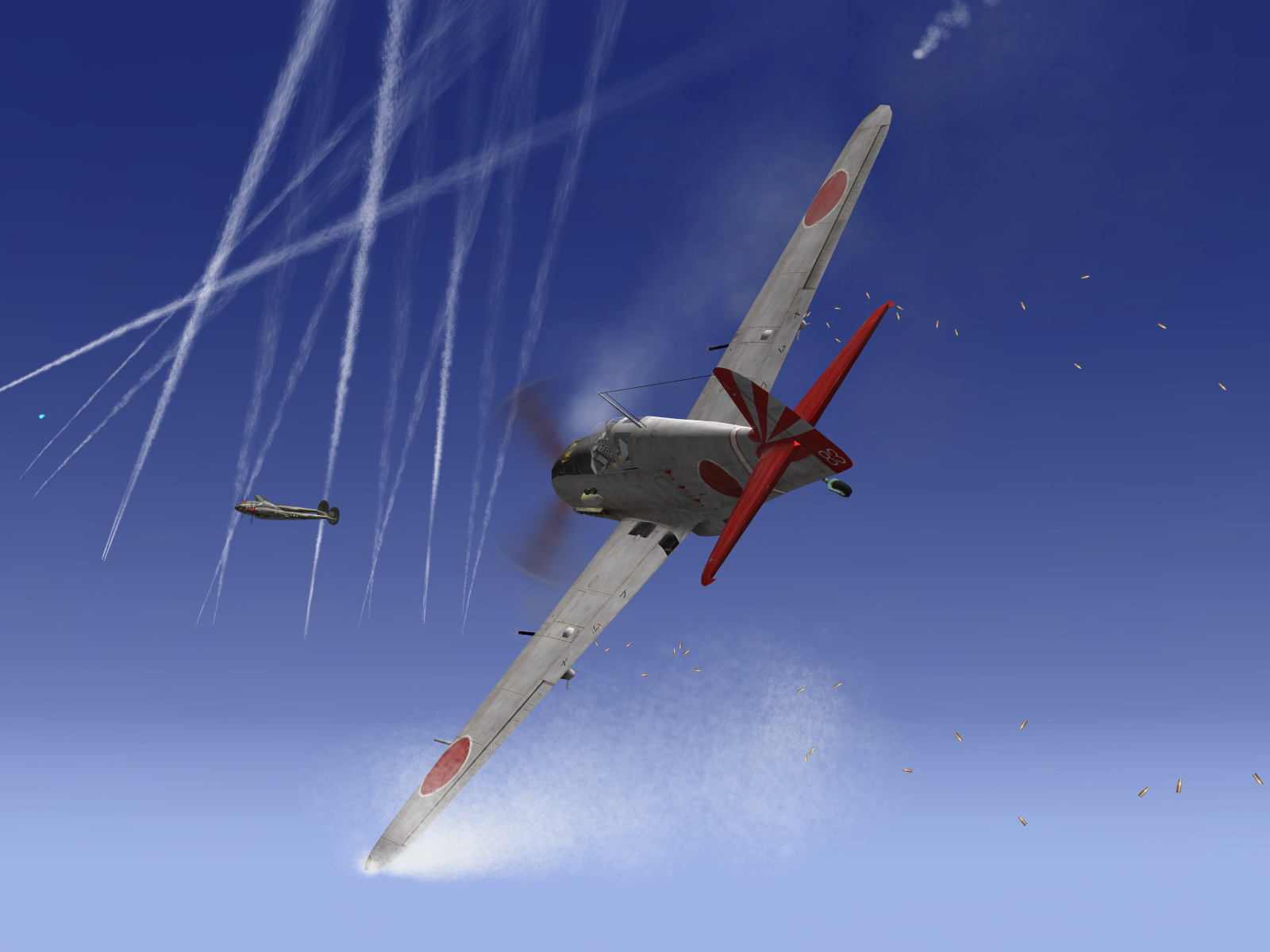IL2 FY Ki 61 I Hei 18 Sentai 6 Shinten chasing P 38 Lightnings V05