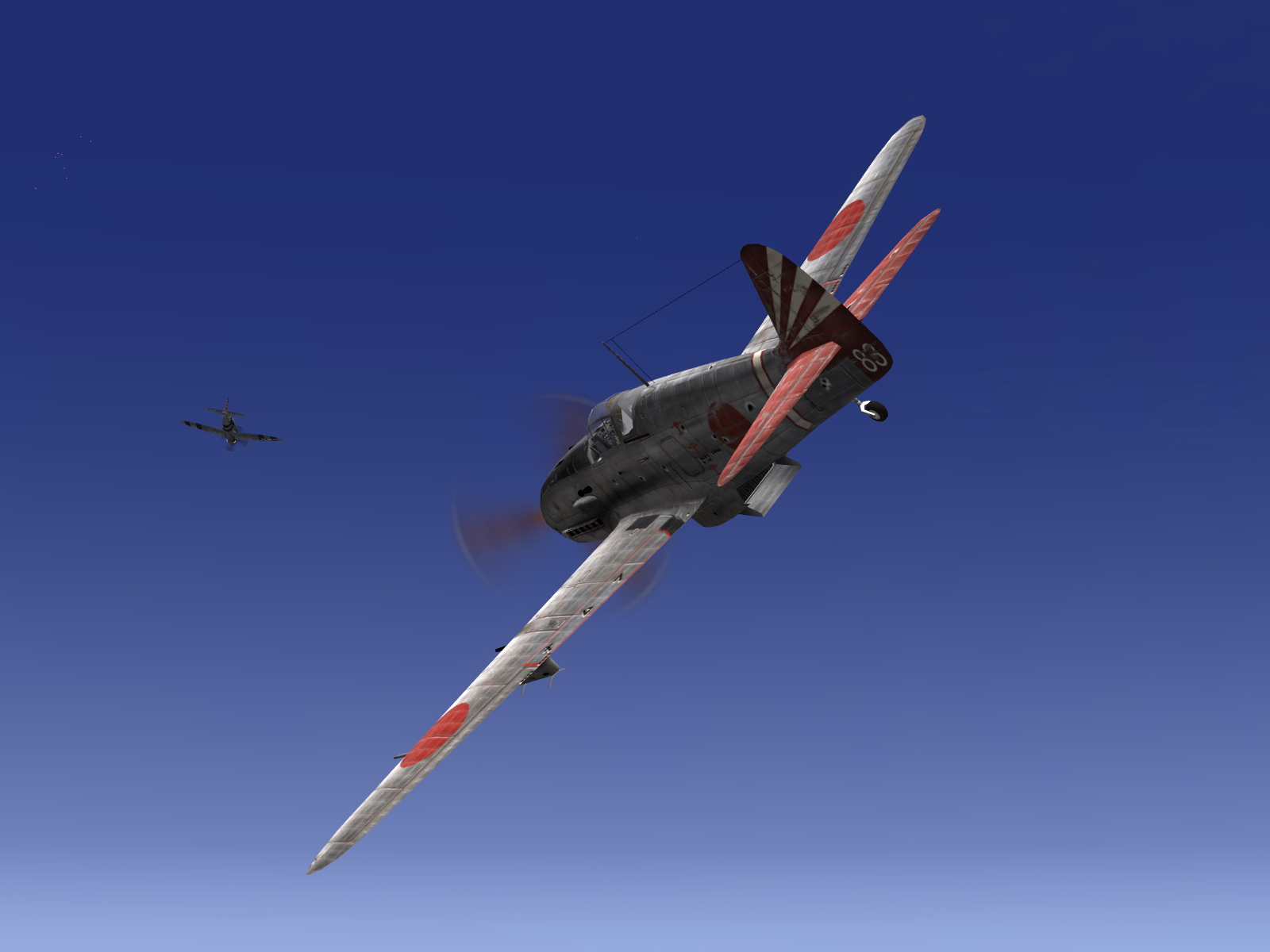 IL2 GB Ki 61 I Hei 18 Sentai 6 Shinten chasing 5AF P 47 Thunderbolt V01