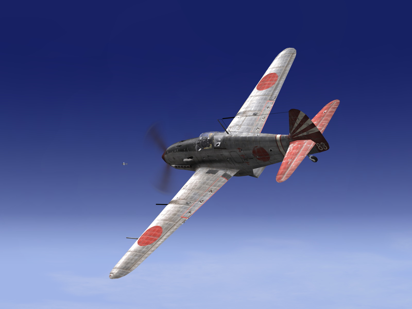 IL2 GB Ki 61 I Hei 18 Sentai 6 Shinten chasing 5AF P 47 Thunderbolt V03