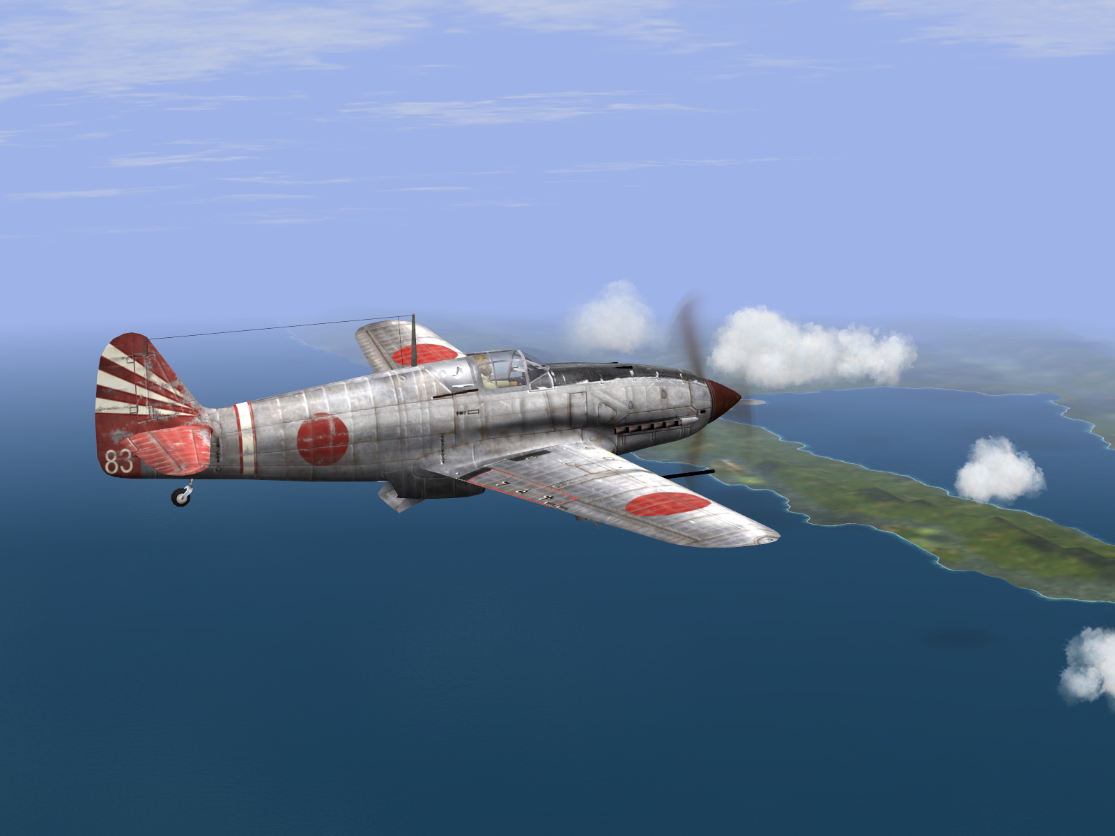 IL2 GB Ki 61 I Hei 18 Sentai 6 Shinten on patrol V02