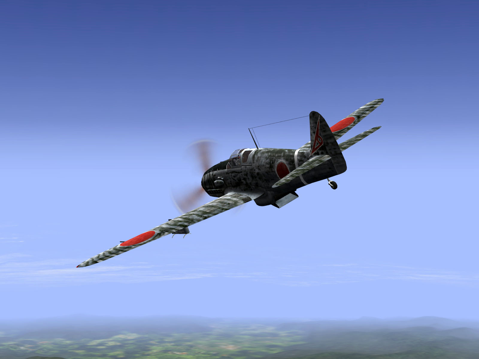 IL2 RO Ki 61 19 Sentai banking left over the Philippines 1944 V01