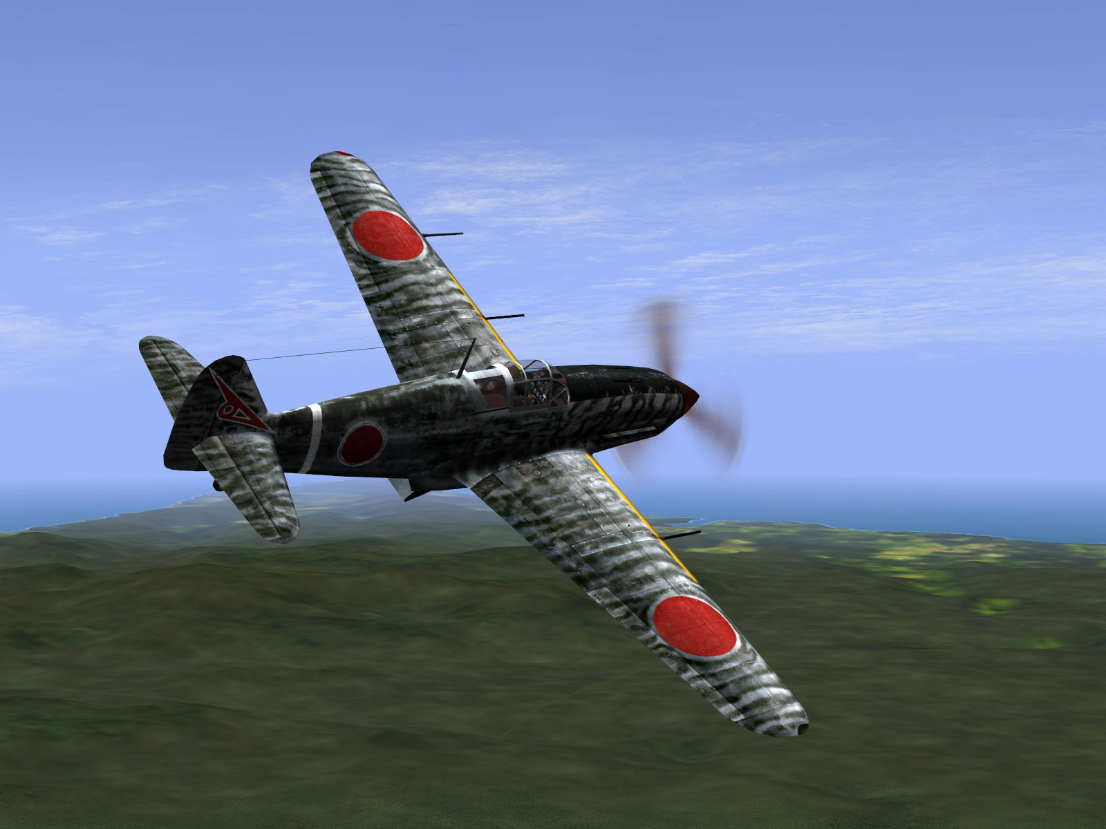 IL2 RO Ki 61 19 Sentai banking right over the Philippines 1944 V02