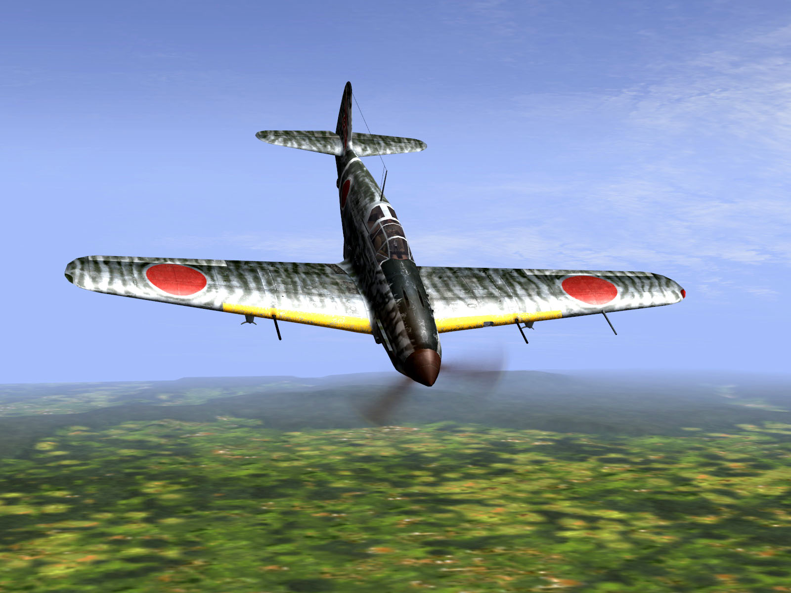 IL2 RO Ki 61 19 Sentai diving to attack 5AF P 38 Lightnings 1944 V01