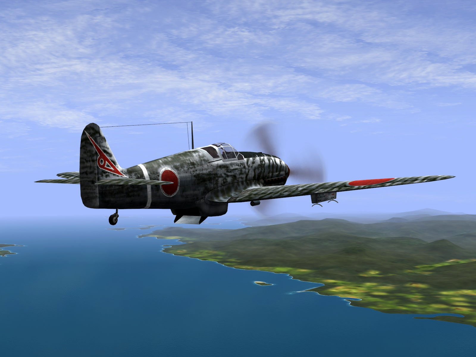 IL2 RO Ki 61 19 Sentai flying over the beautiful Philippine Islands 1944 V03