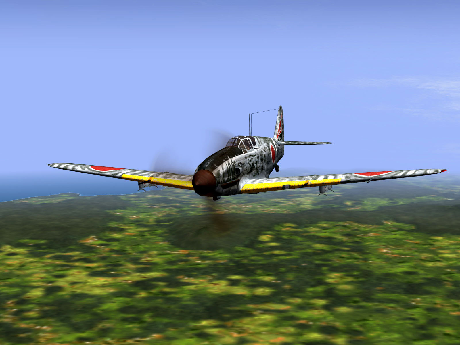 IL2 RO Ki 61 19 Sentai flying over thePhilippine rice paddes 1944 V01