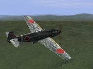 Asisbiz IL2 RO Ki 61 19 Sentai a 5AF P 38 Lightning burns as it plunges earthwards 1944 V02