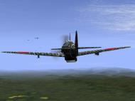 Asisbiz IL2 RO Ki 61 19 Sentai flying into a dogfight with 5AF P 38 Lightnings 1944 V01