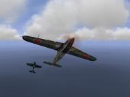 Asisbiz IL2 IF Ki 61 23 Chutai Yontan Okinawa dog fighting with USN Hellcats Apr 1945 V04