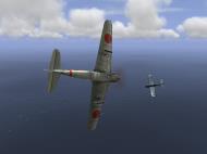 Asisbiz IL2 IF Ki 61 23 Chutai Yontan Okinawa dog fighting with USN Hellcats Apr 1945 V06