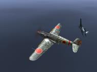 Asisbiz IL2 IF Ki 61 23 Chutai Yontan Okinawa dog fighting with USN Hellcats Apr 1945 V10