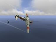 Asisbiz IL2 IF Ki 61 23 Chutai Yontan Okinawa dog fighting with USN Hellcats Apr 1945 V11