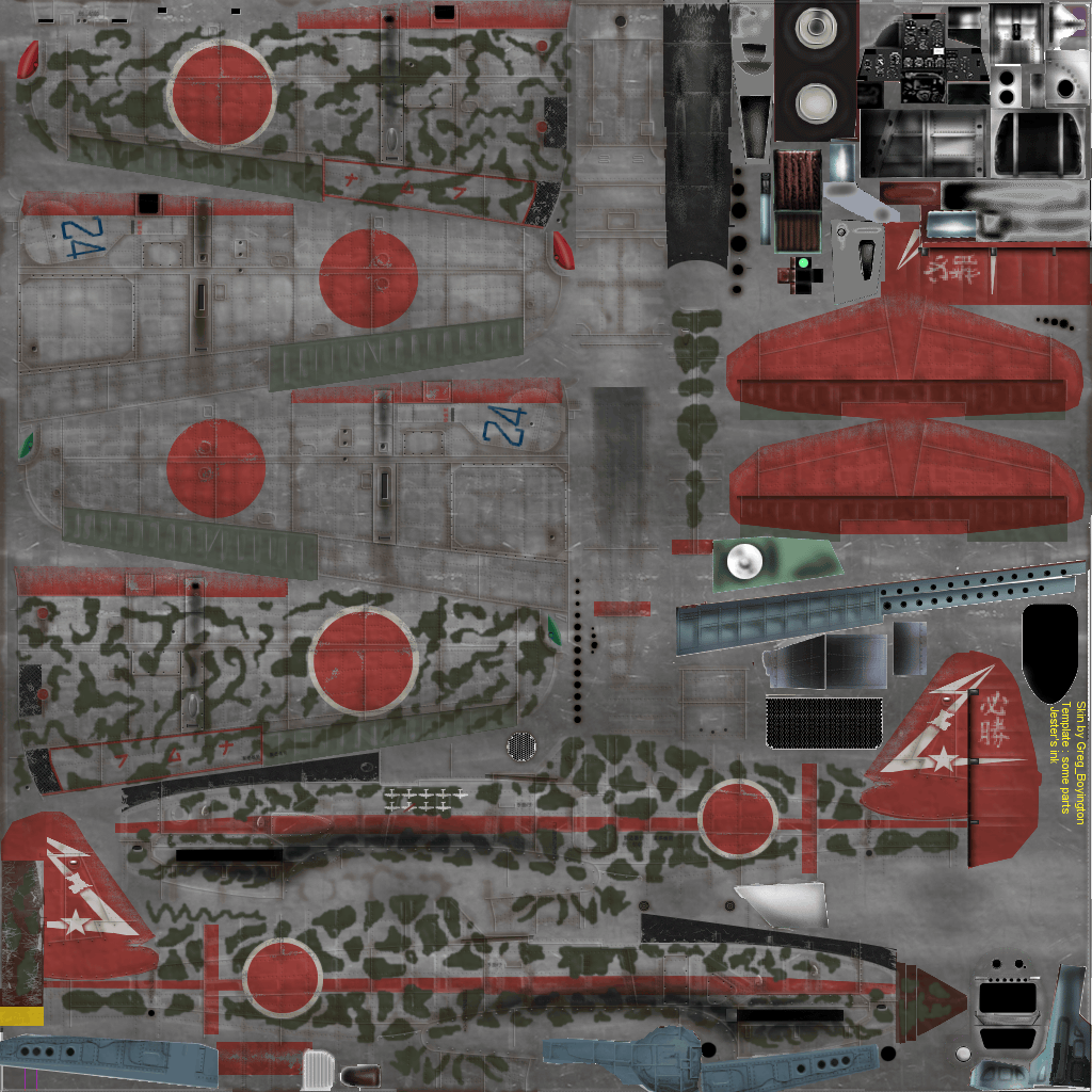 IL2 GB Ki 61 244 Sentai Blue 24 Tembico Kobayashi 9 Kills Japan 1945