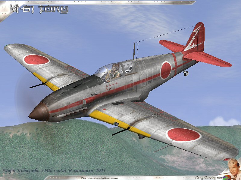 IL2 GB Ki 61 244 Sentai R24 Red Tembico Kobayashi 6 kills Japan 1945 V0A