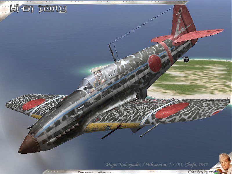 IL2 GB Ki 61 244 Sentai R295 Blue Tembico Kobayashi 5 Kills Japan 1945 V0A