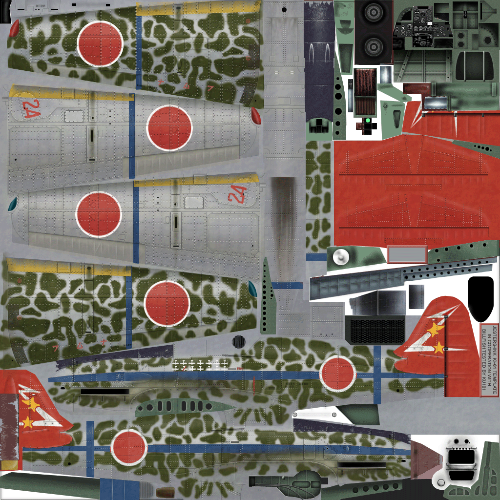 IL2 HM Ki 61 244 Sentai R24 Blue Tembico Kobayashi Japan Apr 1945