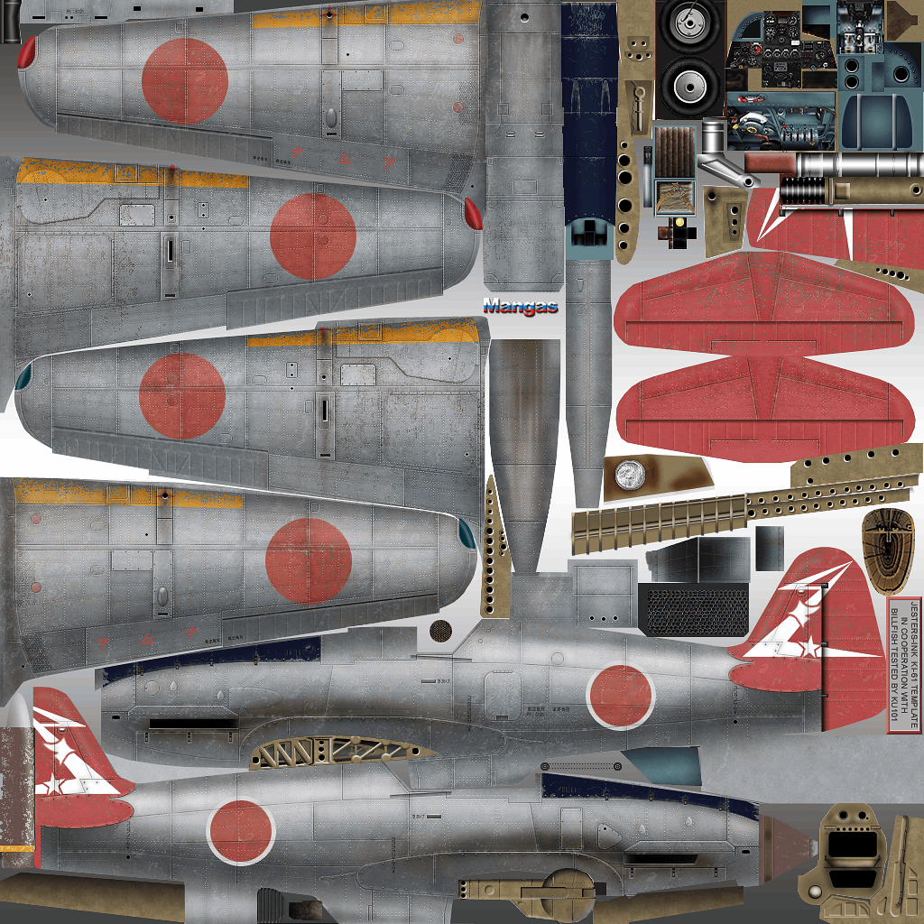 IL2 MS Ki 61 I Tei 244 Sentai Tembico Kobayashi 4424 Japan 1945 Feb NM