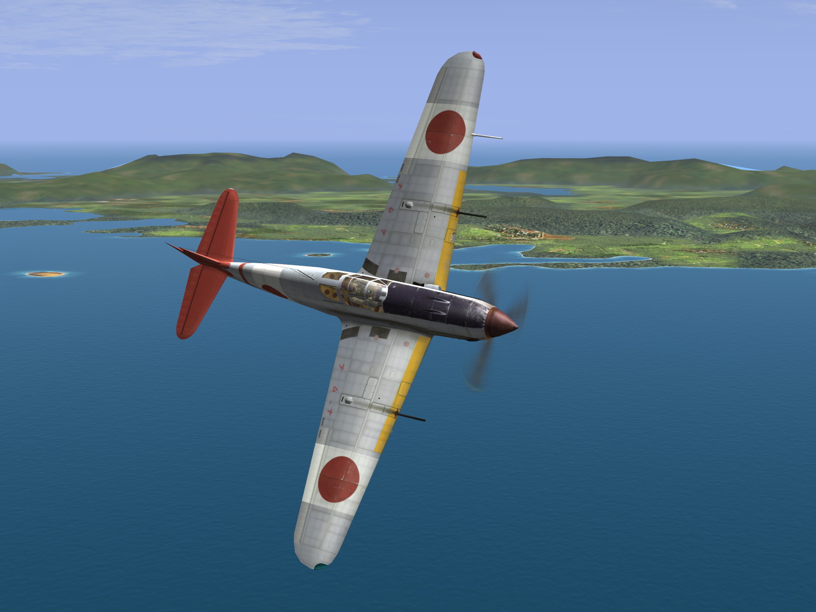 IL2 UF Ki 61 Hei 244 Sentai Y33 banking hard right V01