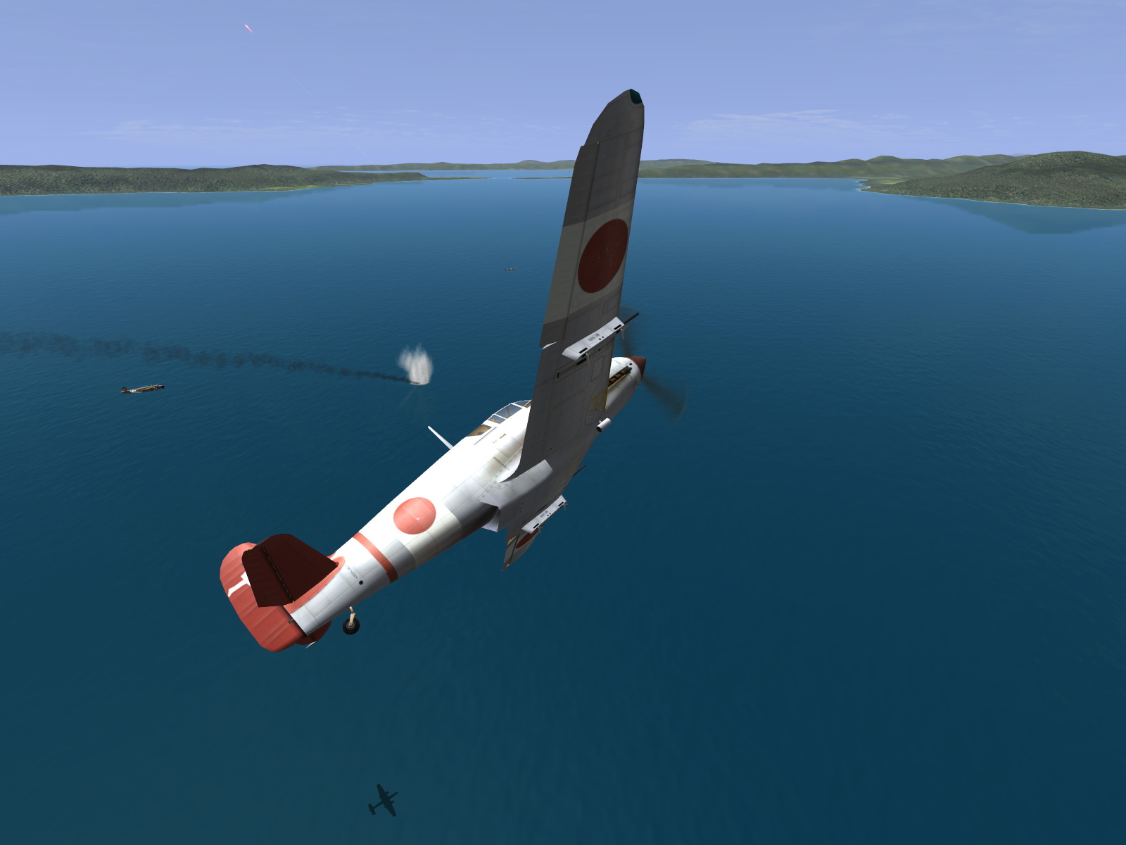 IL2 UF Ki 61 Hei 244 Sentai Y33 dog fighting with B 25 Mitchells V35