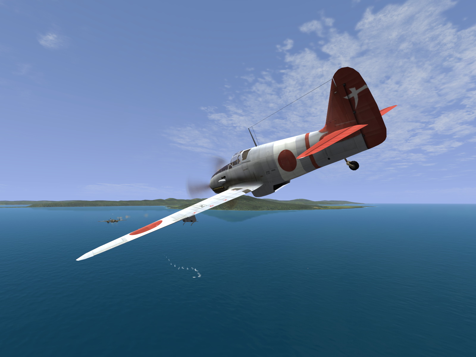 IL2 UF Ki 61 Hei 244 Sentai Y33 dog fighting with B 25 Mitchells V36